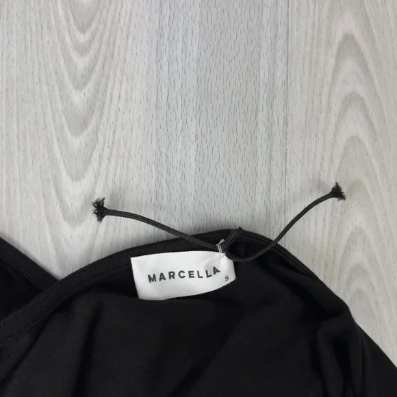 Marcella NYC Laurel Gown Dress Black European Jersey High Stretch Small - Picture 12 of 15